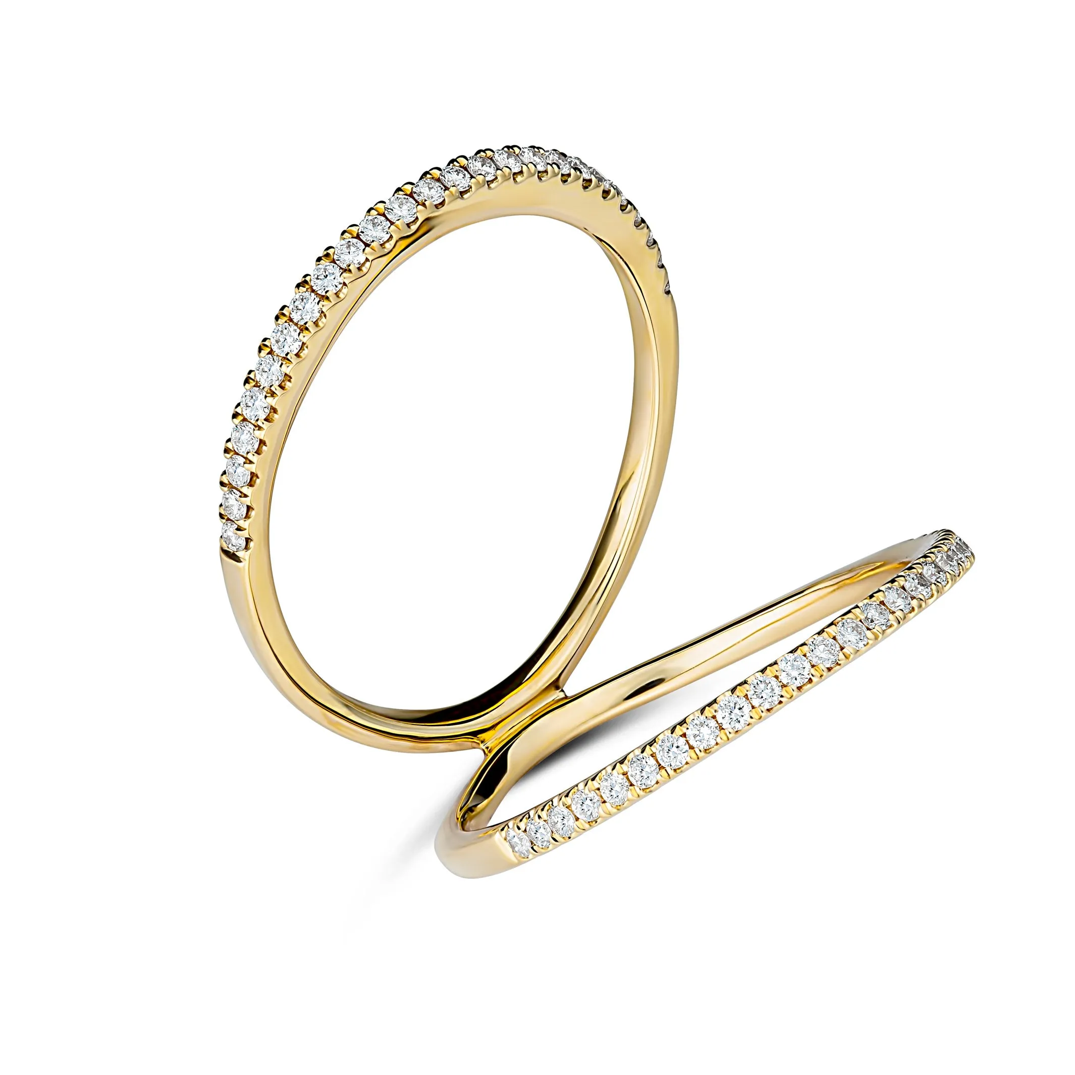 Capri Dreaming® Acro Diamond Split Ring | Yellow Gold