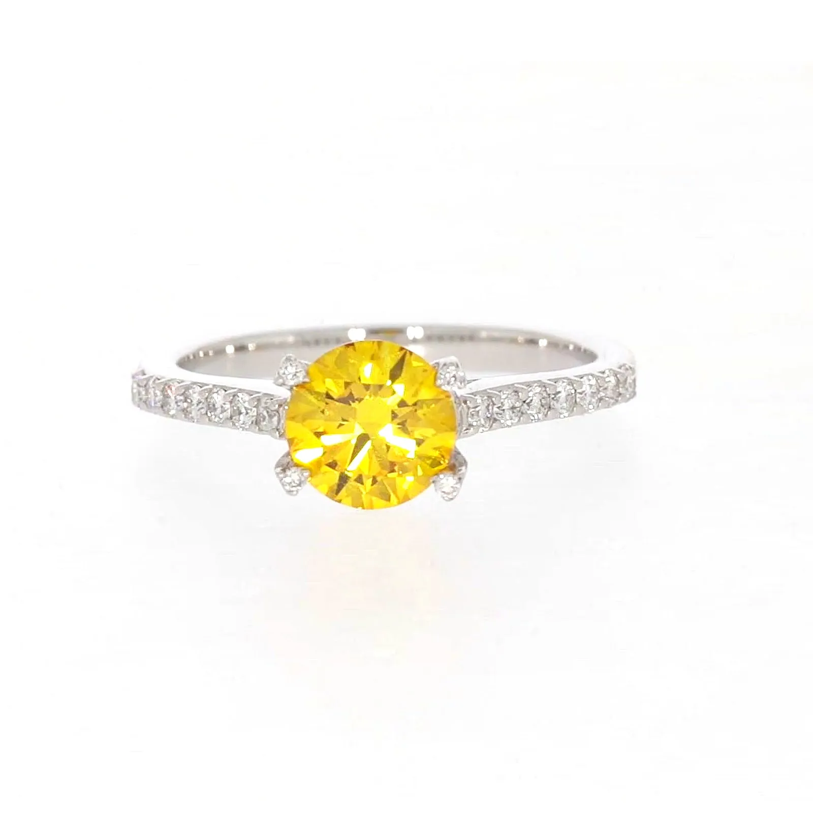 Celebration 18ct White Gold Round Brilliant Cut 1.40 CARAT tw of Lab Grown Diamond Ring