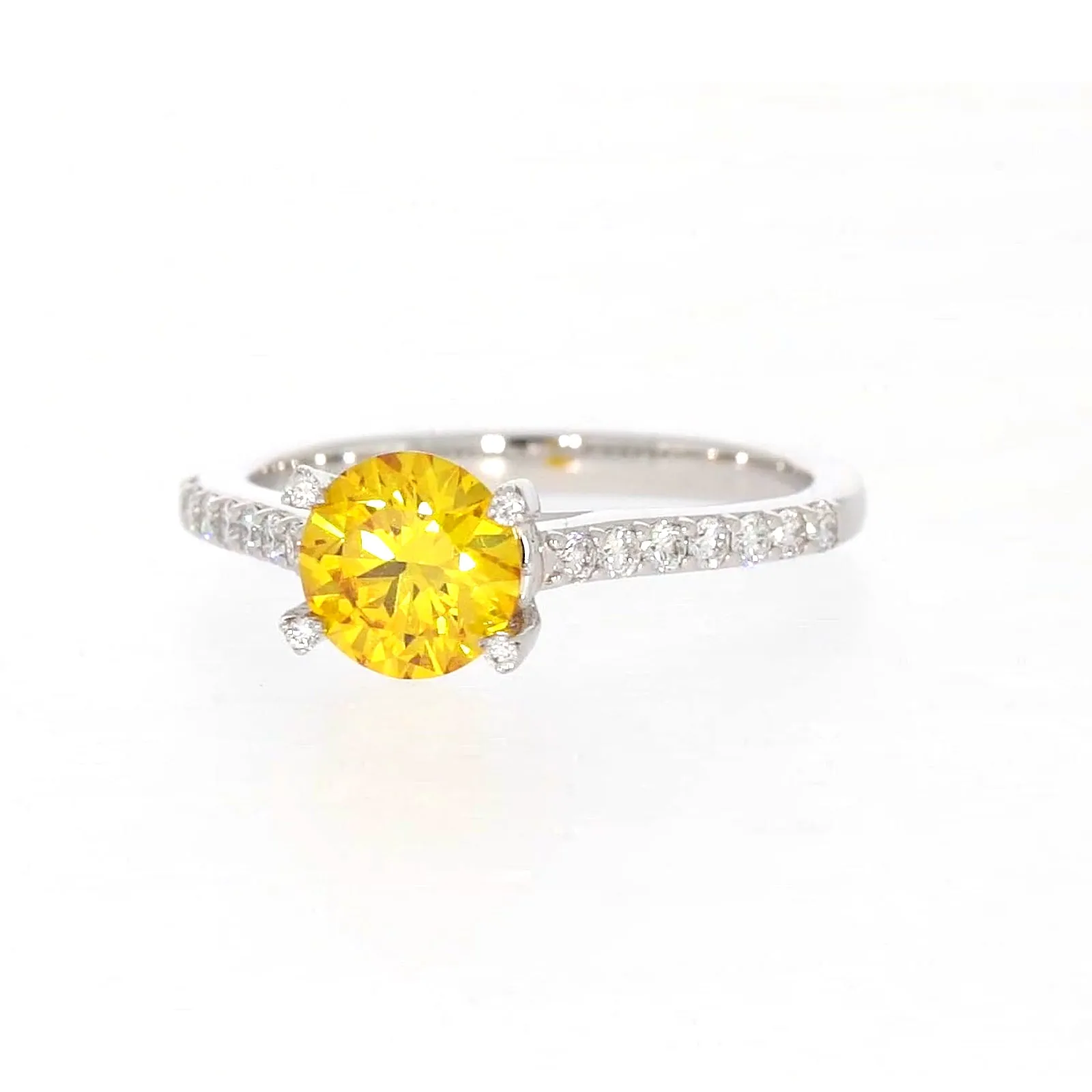 Celebration 18ct White Gold Round Brilliant Cut 1.40 CARAT tw of Lab Grown Diamond Ring