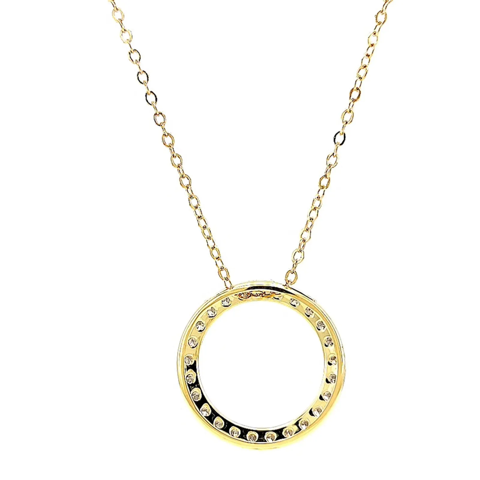 Celebration 9ct Yellow and White Gold Round Brilliant Cut 1 Carat tw of Lab Grown Diamonds Pendant