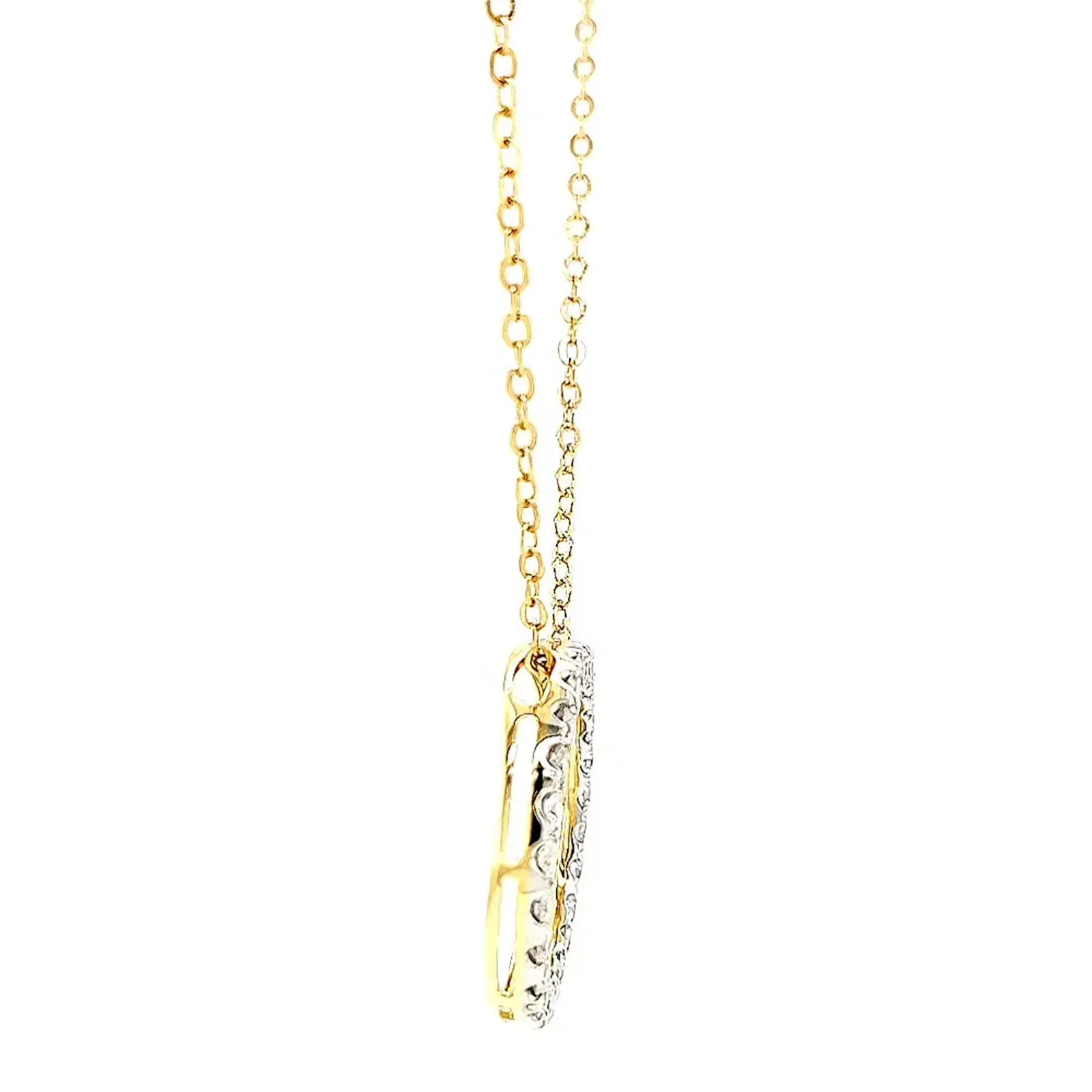Celebration 9ct Yellow and White Gold Round Brilliant Cut 1 Carat tw of Lab Grown Diamonds Pendant