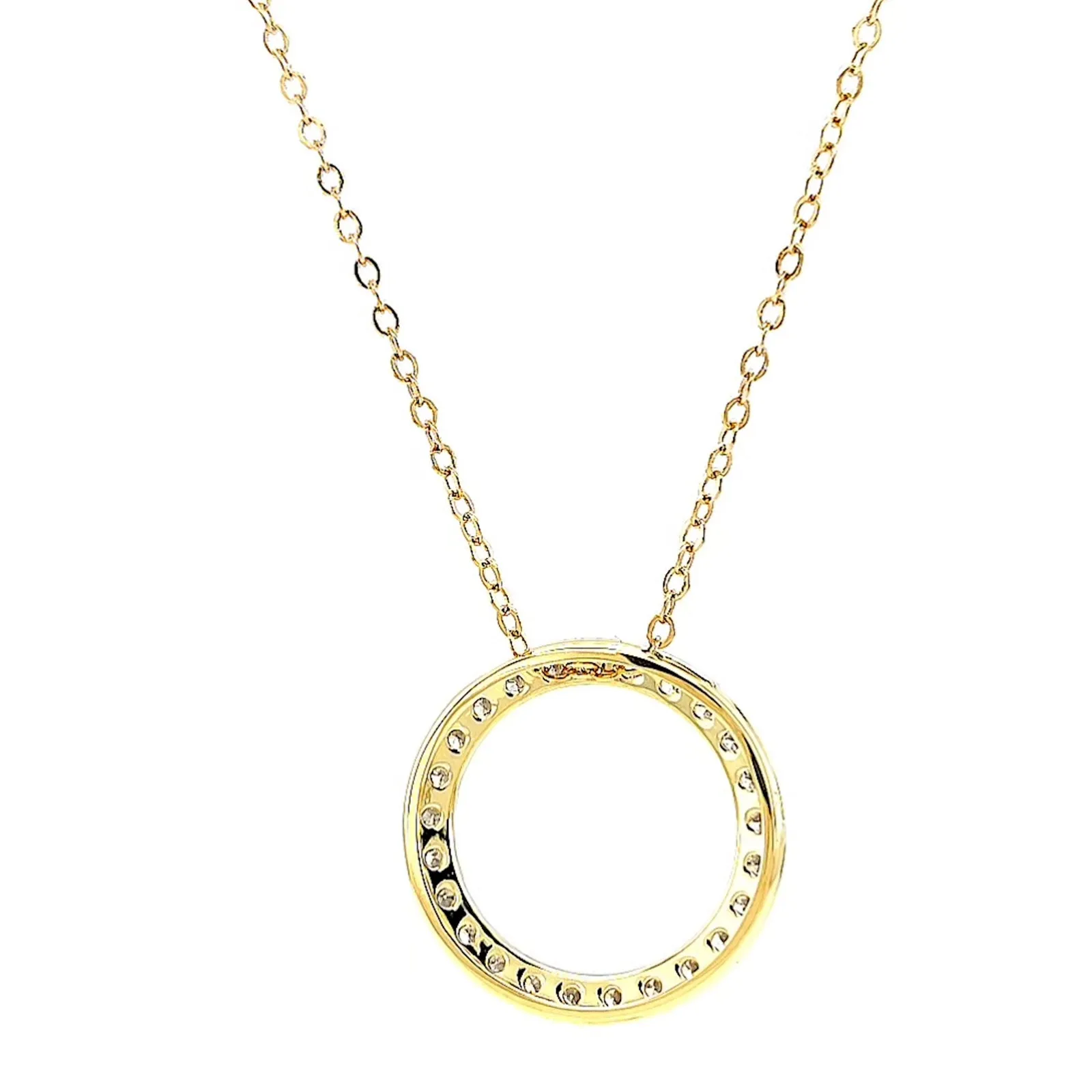 Celebration 9ct Yellow and White Gold Round Brilliant Cut 1 Carat tw of Lab Grown Diamonds Pendant