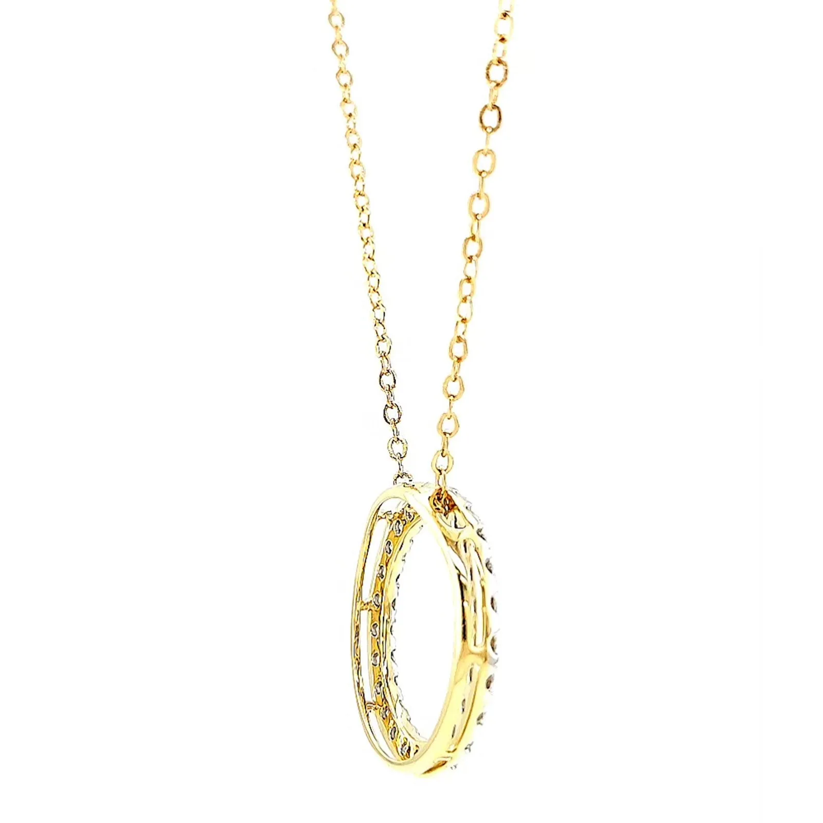 Celebration 9ct Yellow and White Gold Round Brilliant Cut 1 Carat tw of Lab Grown Diamonds Pendant