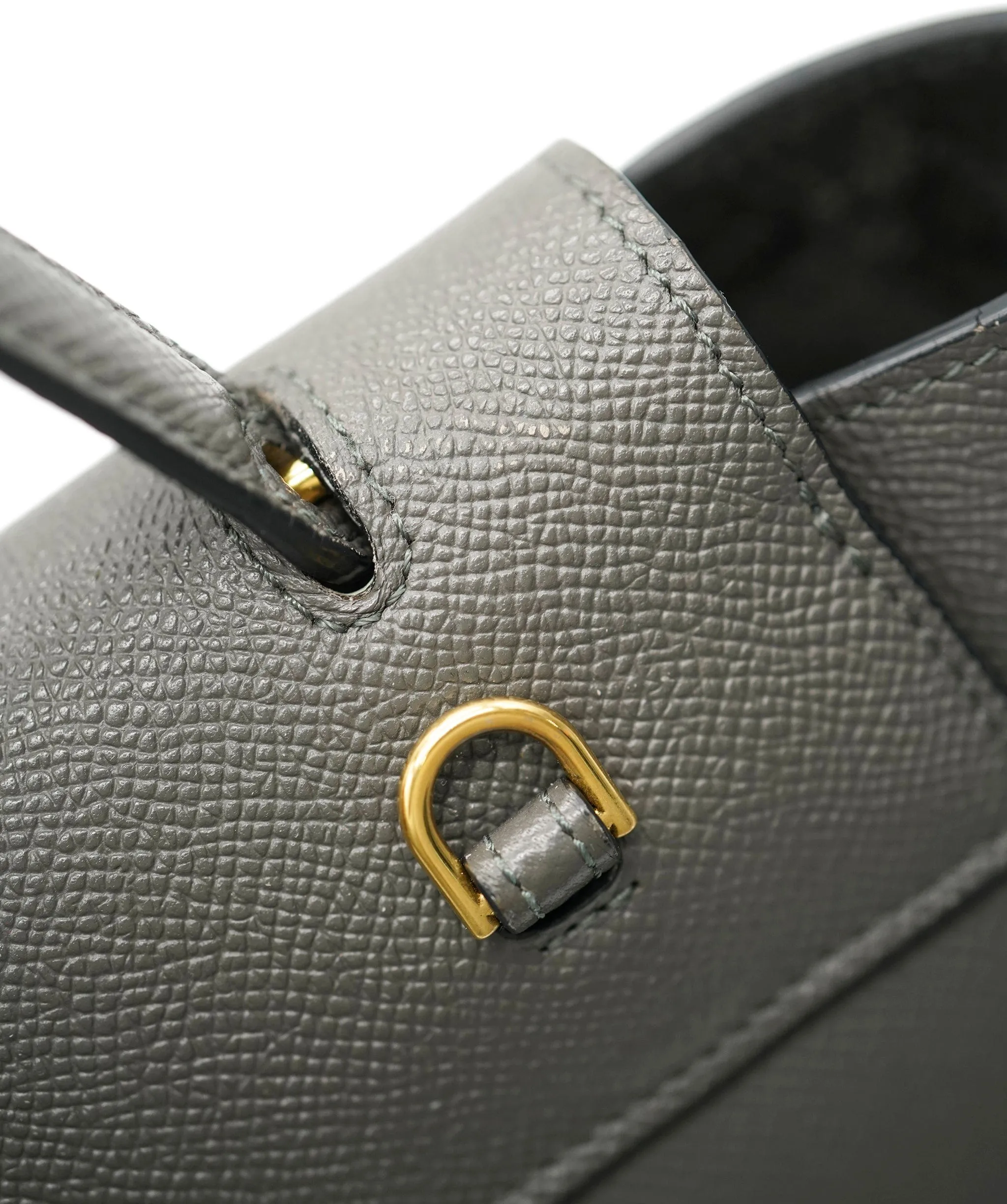 Celine Belt Bag Grey Calfskin Leather Size Nano  AGC1647