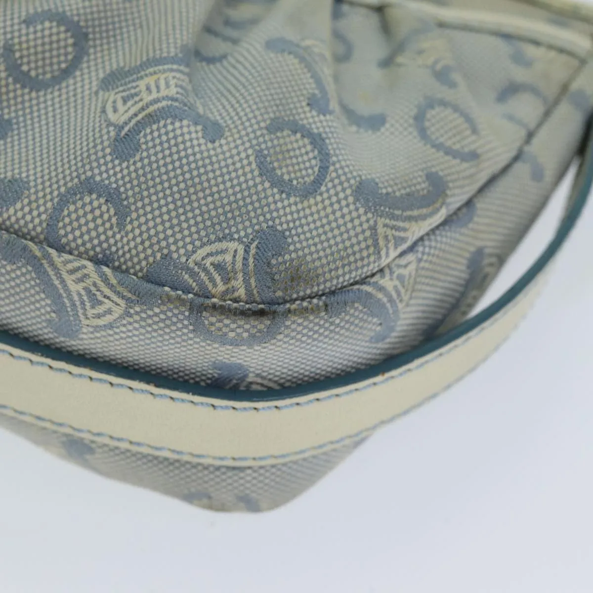 CELINE C Macadam Canvas Shoulder Bag Blue Auth bs14297