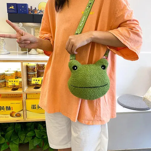 Charming Kids Frog Plush Backpack - Soft, Fun & School-Ready!