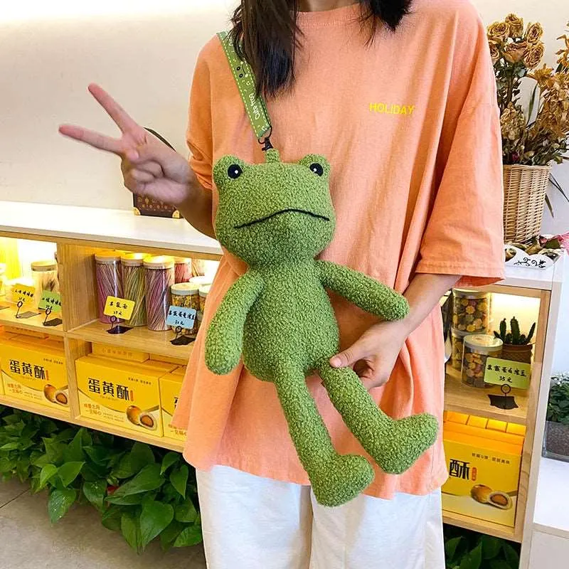 Charming Kids Frog Plush Backpack - Soft, Fun & School-Ready!