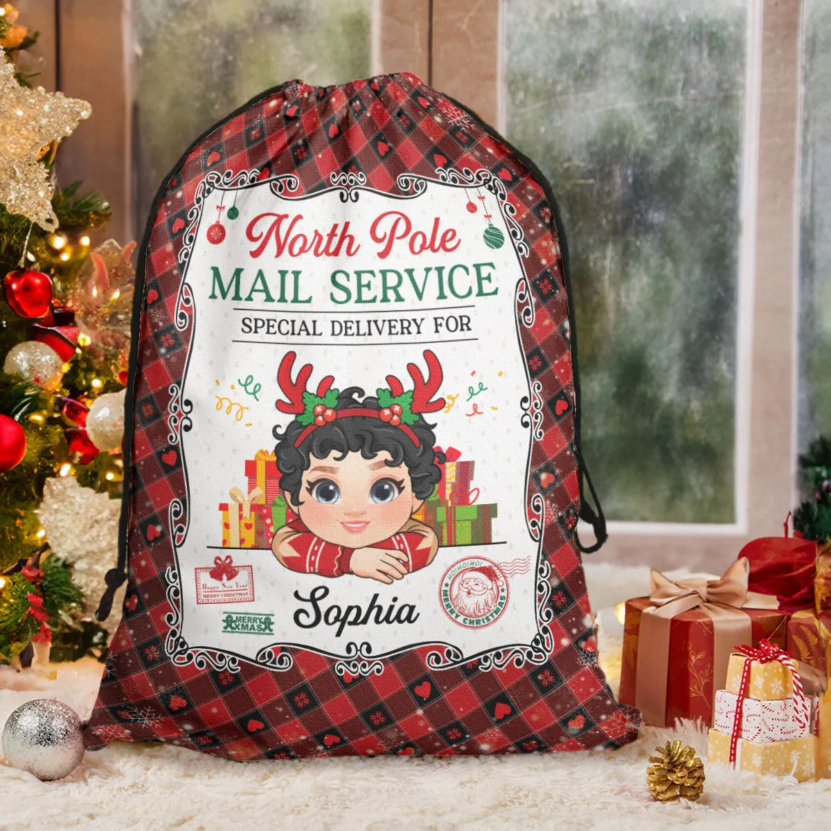 Christmas Santa Sack From North Pole For Kids - Personalized Christmas Sack