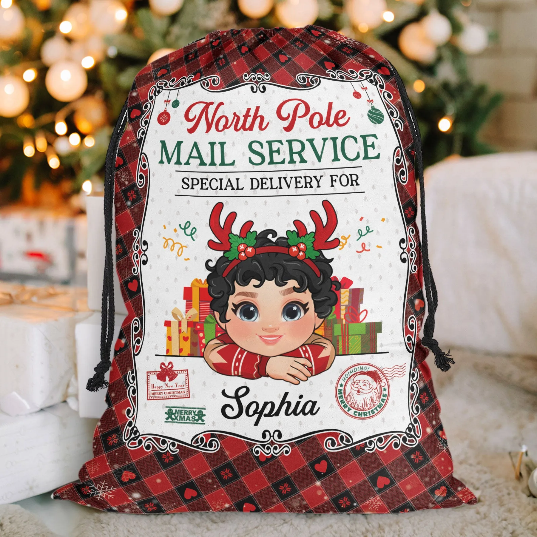 Christmas Santa Sack From North Pole For Kids - Personalized Christmas Sack
