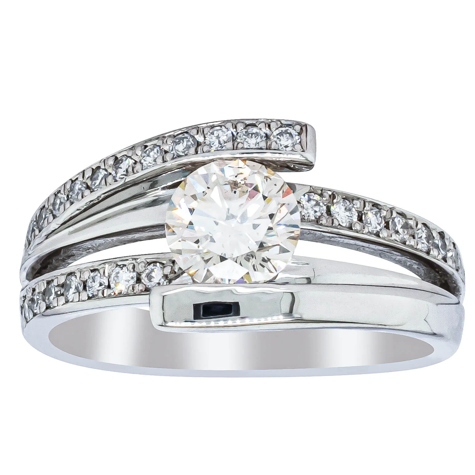 Deja Vu Platinum .76ct Diamond Ring