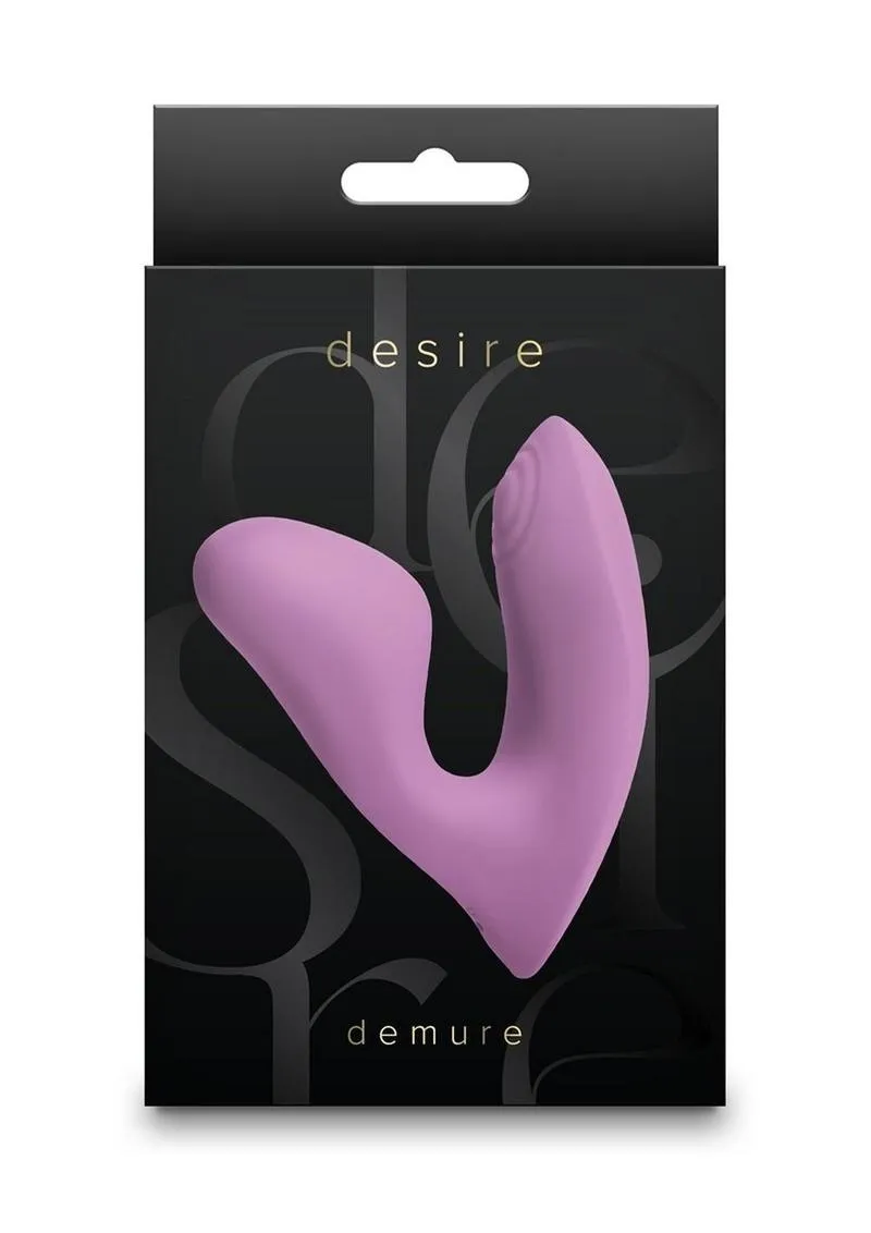 Desire Demure Rechargeable Silicone Wearable Dual Motor Vibrator with Clitoral Stimulator