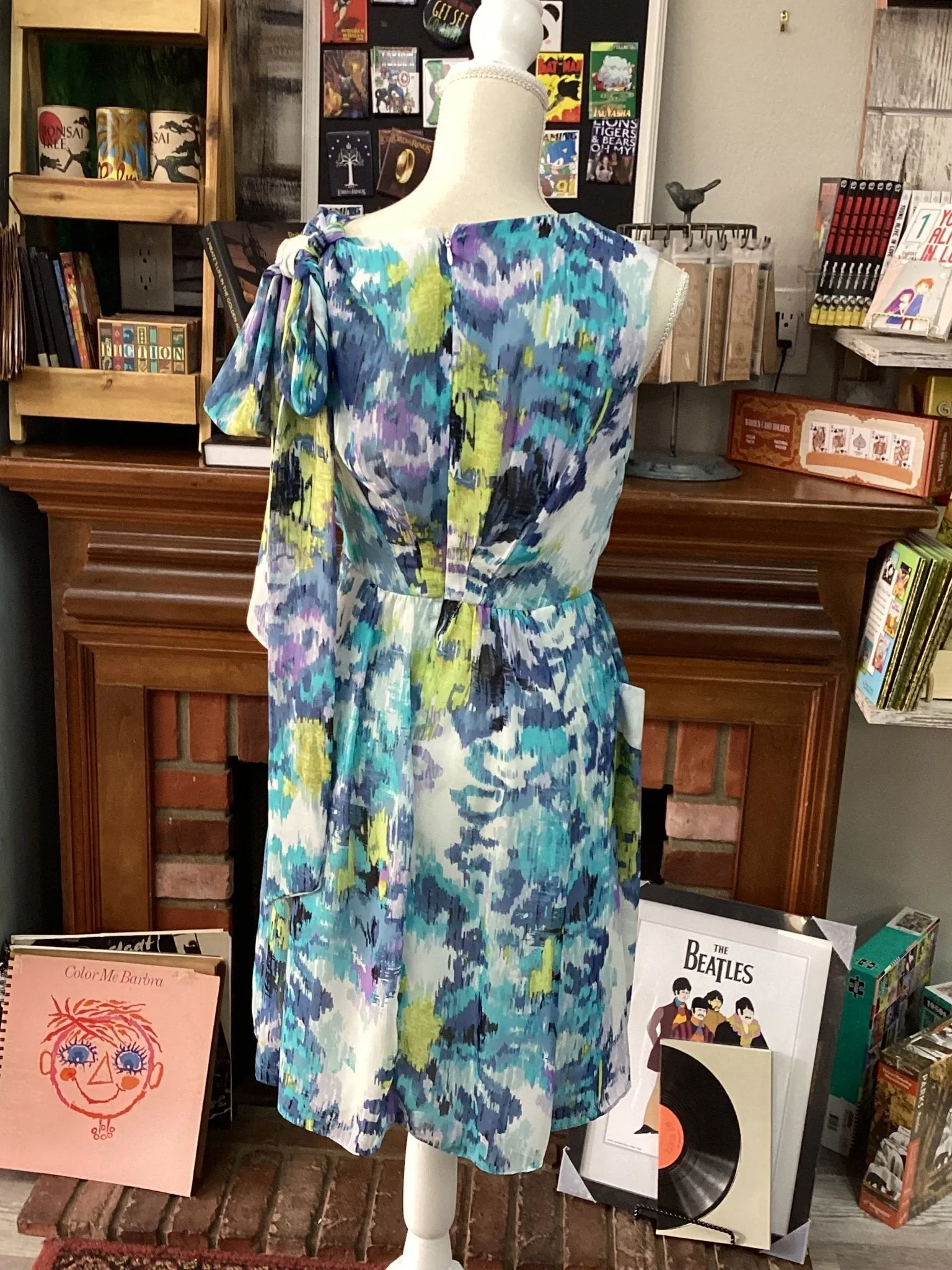 DressBarn: Multi-Colored watercolor Dress Size 4