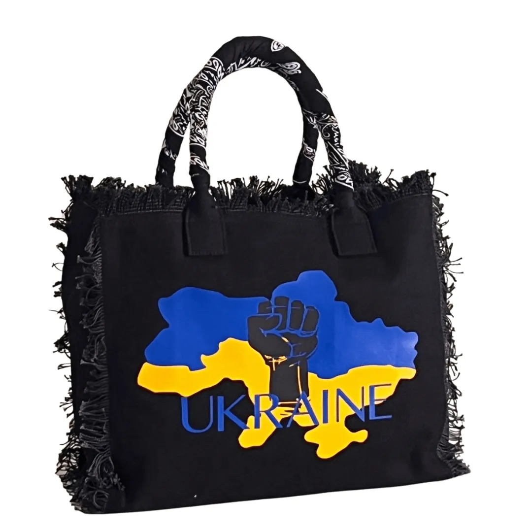 FUNDRAISER - Ukraine Shoulder Tote - Black