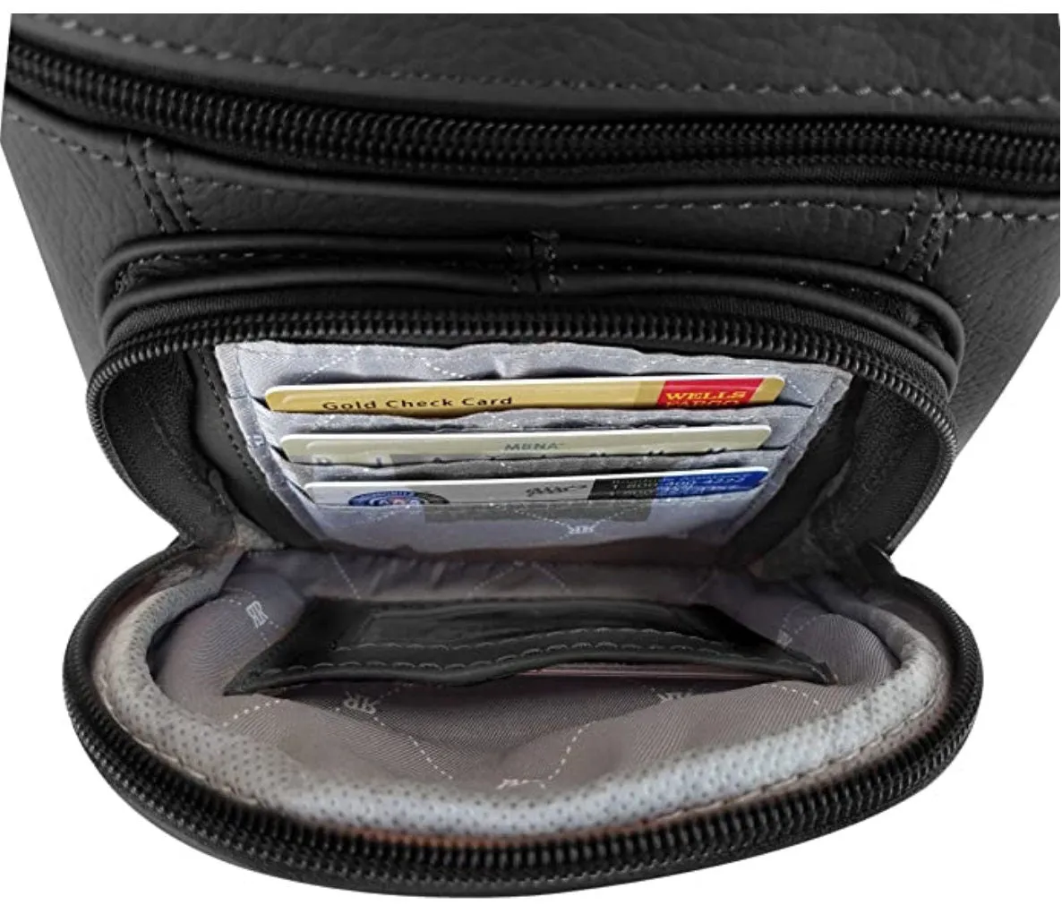 Genuine Cowhide Leather Studded Pocket Women's Crossbody Bag Handbag