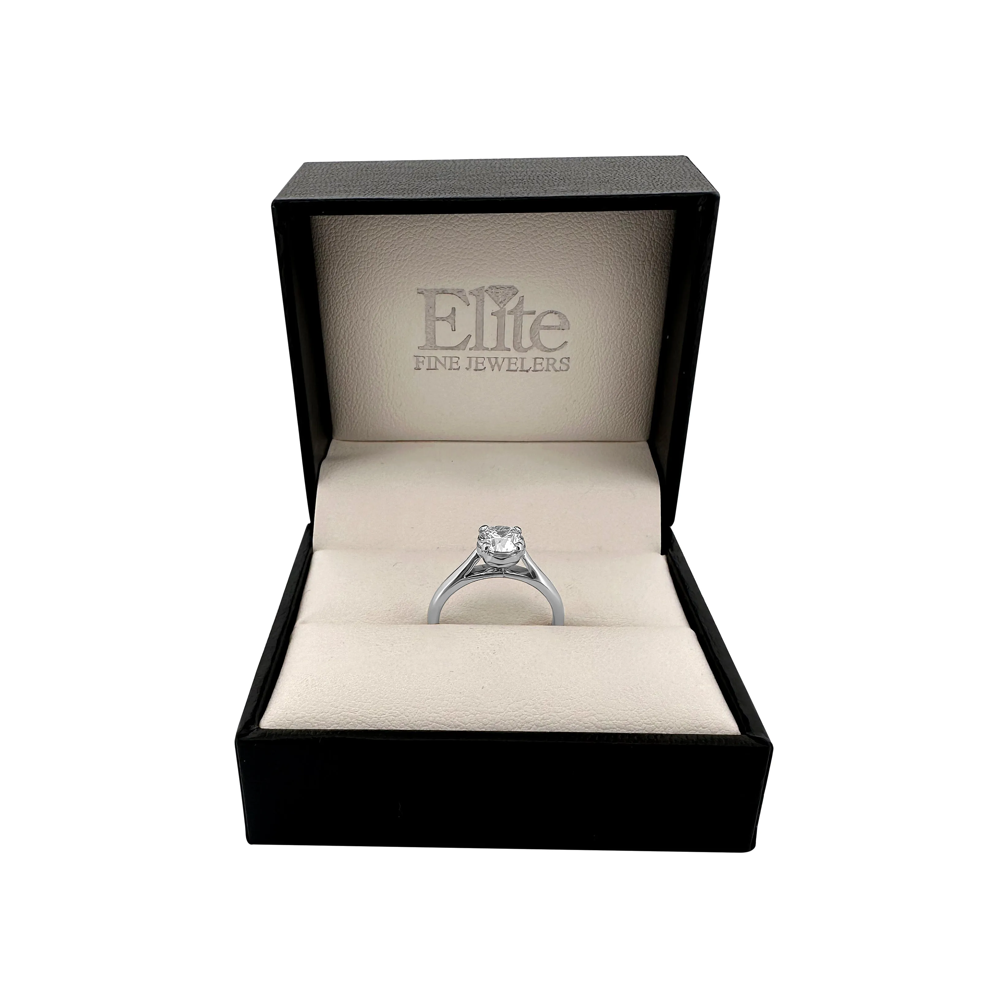 GIA Graded 0.92ct Round Brilliant Diamond Solitaire Engagement Ring in 14k White Gold