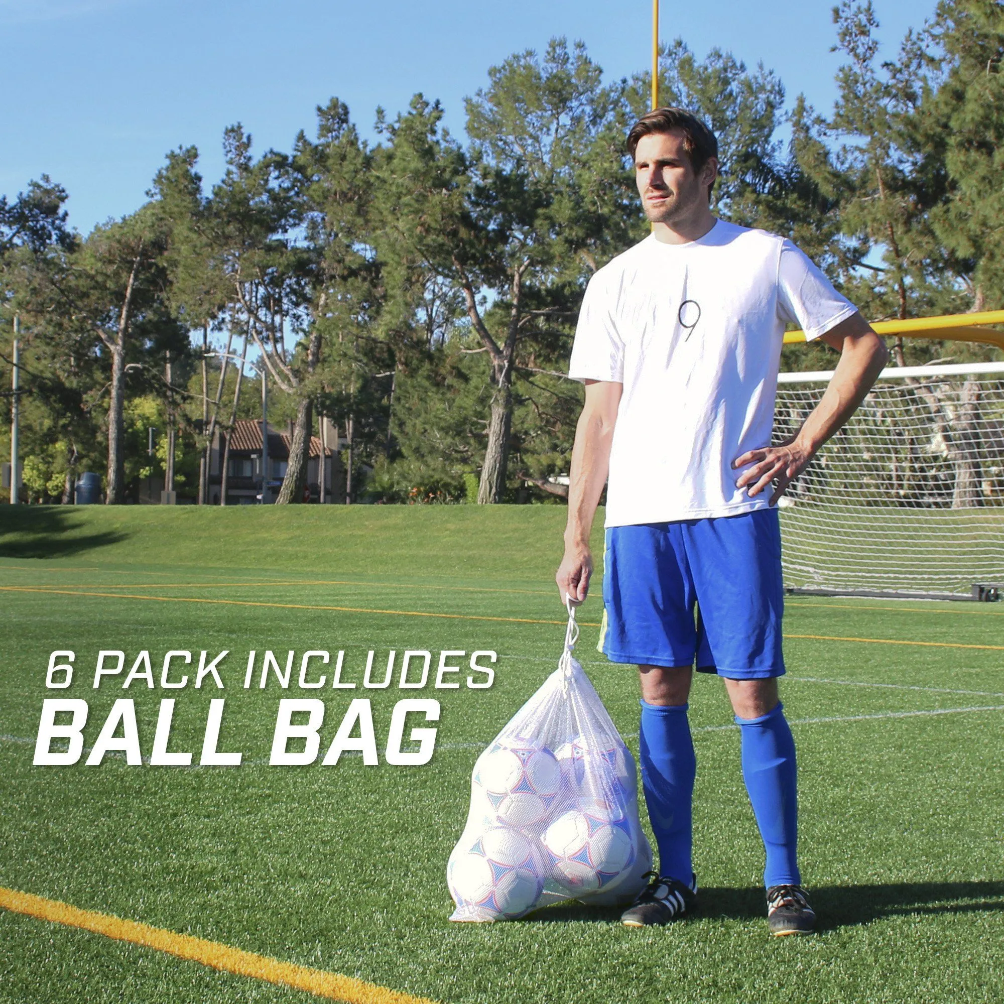 GoSports Size 3 Premier Soccer Ball - 6-Pack