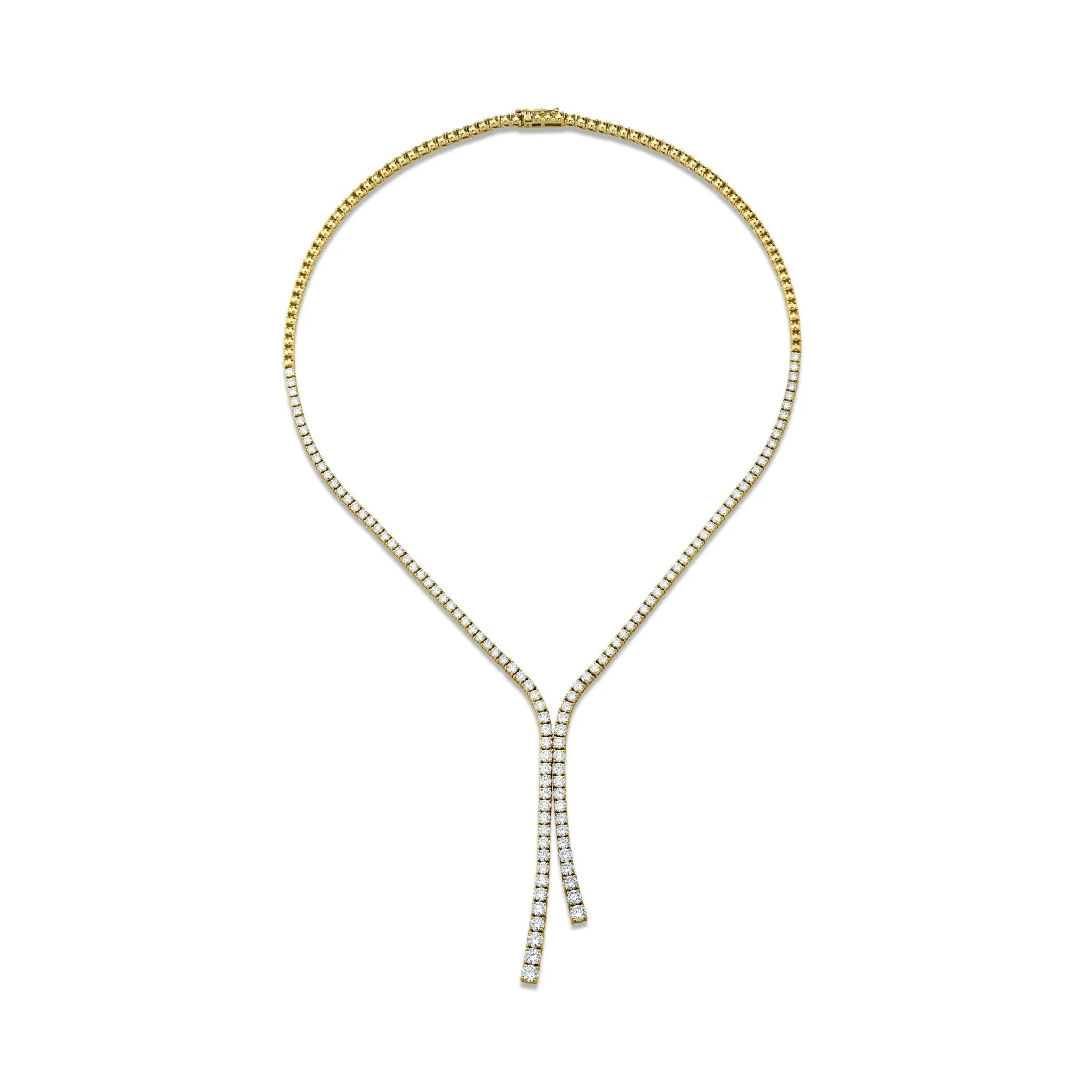 Graduated Round Brilliant Diamonds Lariat
