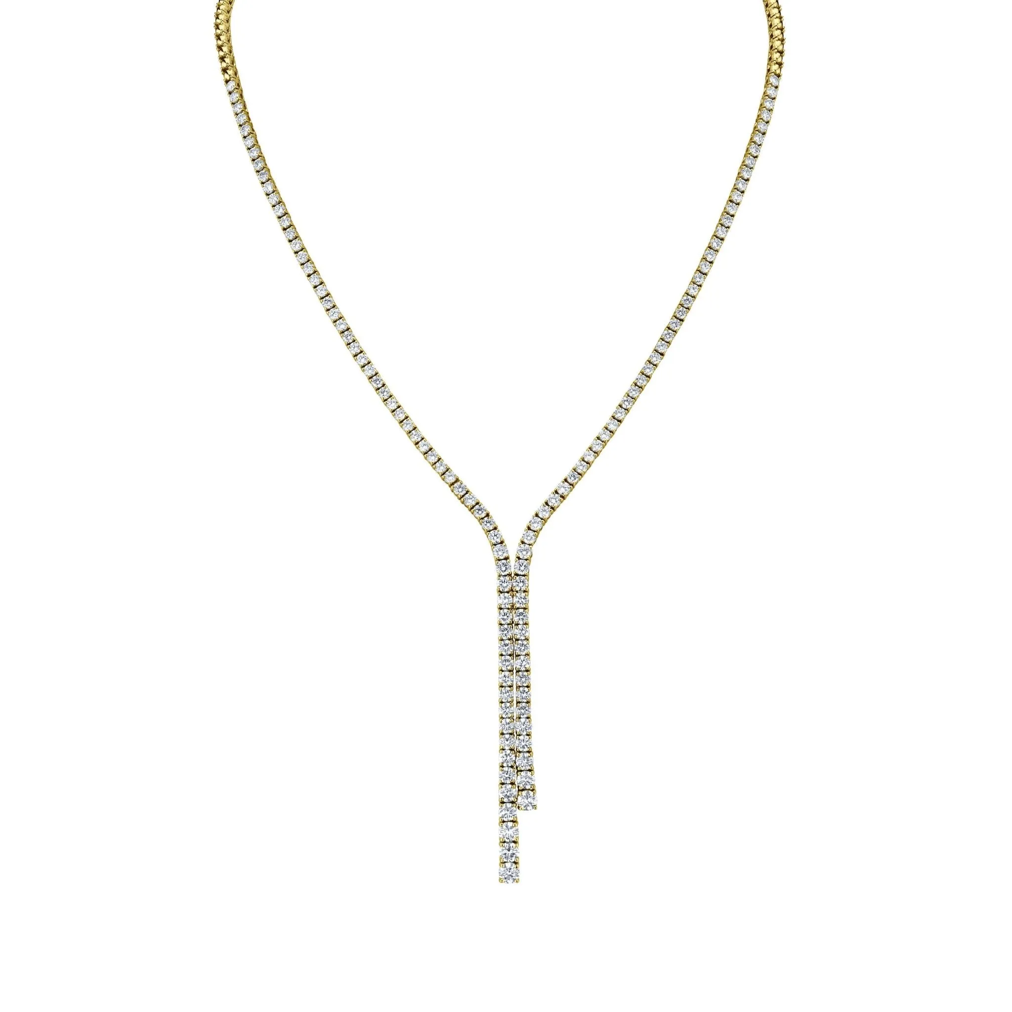 Graduated Round Brilliant Diamonds Lariat