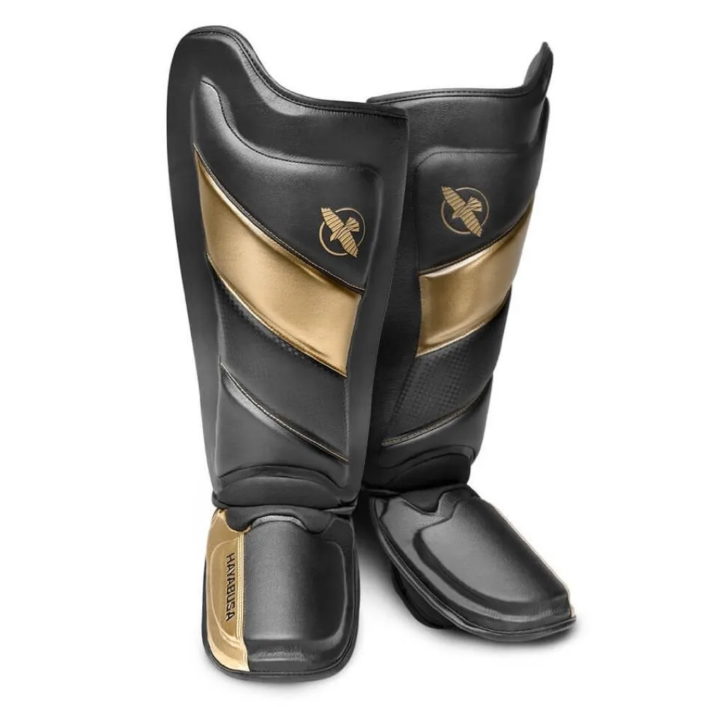 Hayabusa T3 Striking Shin Guards - Black/Gold