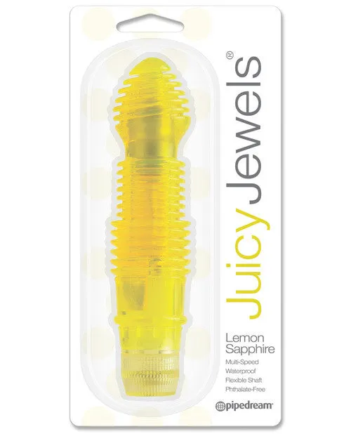 Juicy Jewels Lemon Sapphire Vibrator - Yellow
