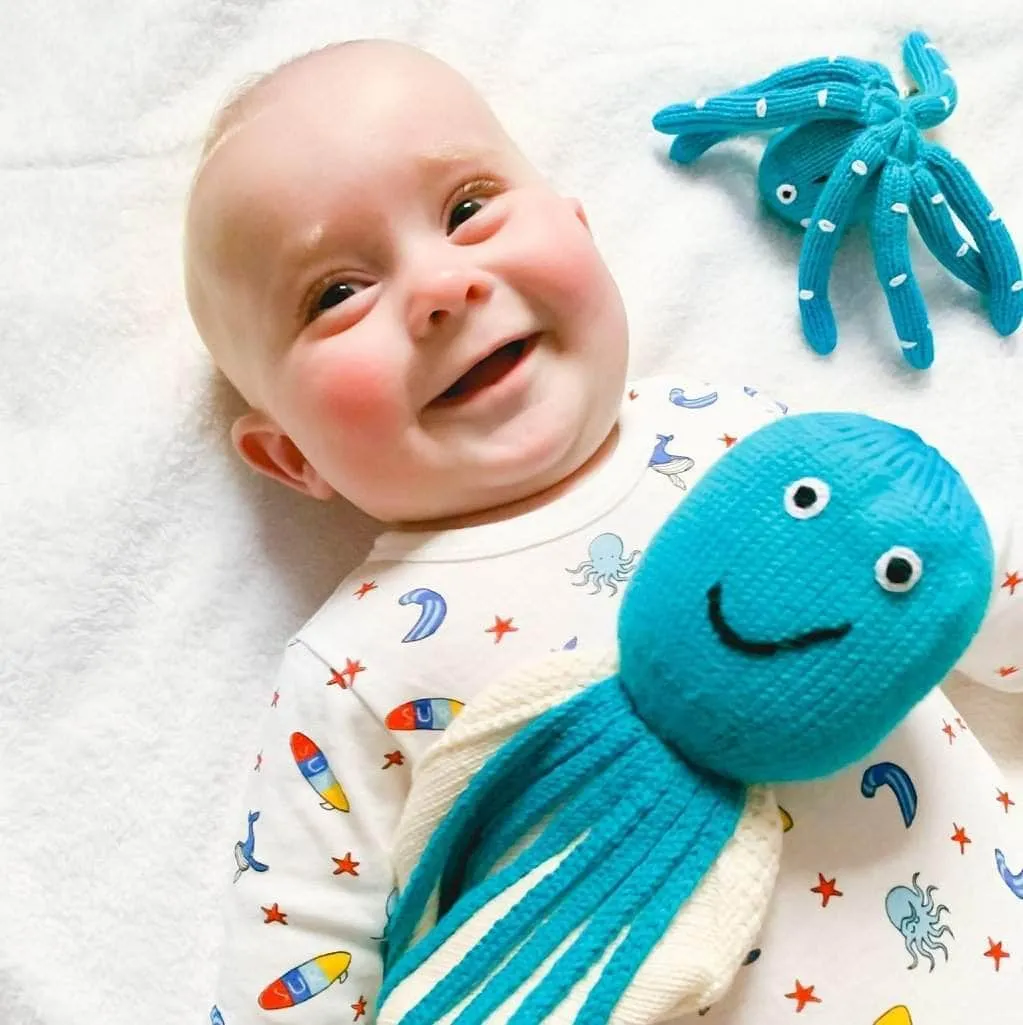 Knit Octopus Security Blanket