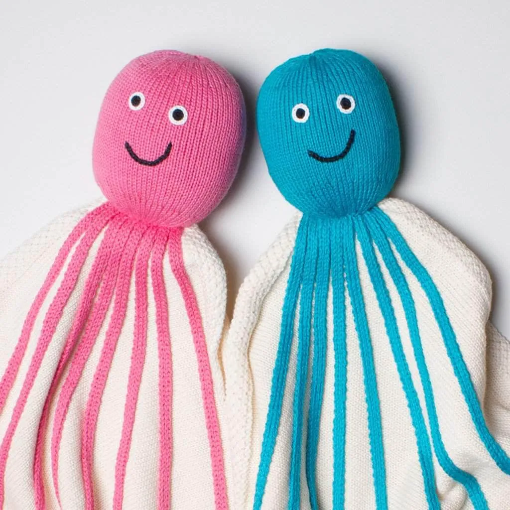 Knit Octopus Security Blanket