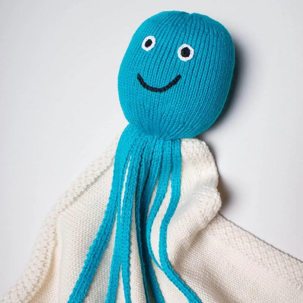 Knit Octopus Security Blanket