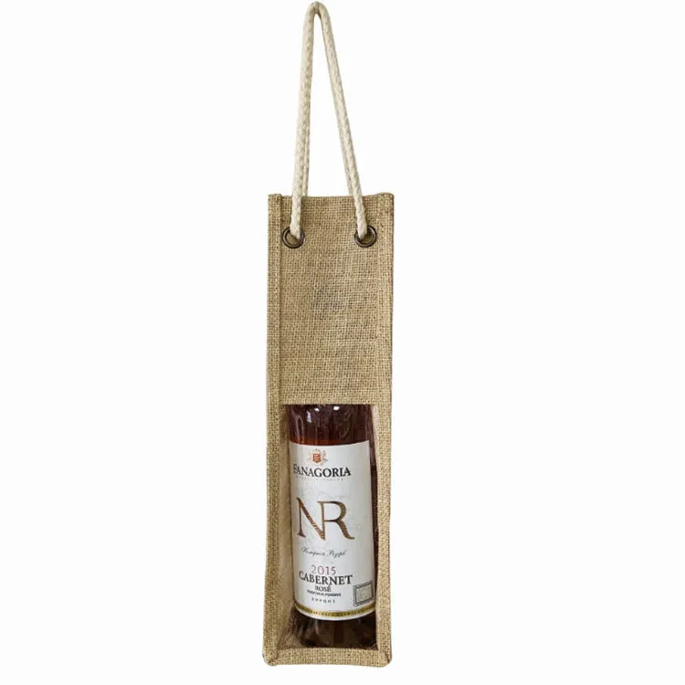 Nordic Jute Wine Bottle Carry Gift Bag | 2 Size Options