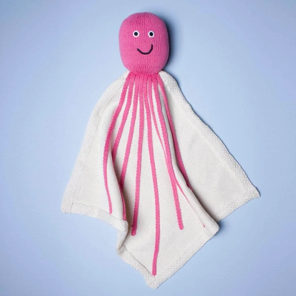 Octopus Security Blanket - Organic Cotton | 14" x 14"