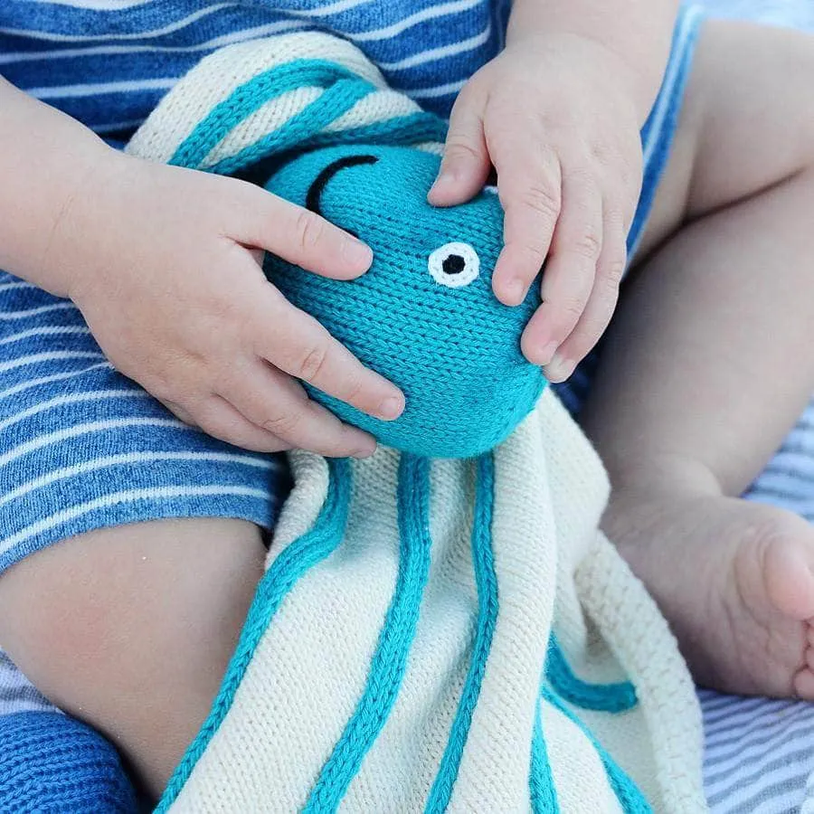 Octopus Security Blanket - Organic Cotton | 14" x 14"