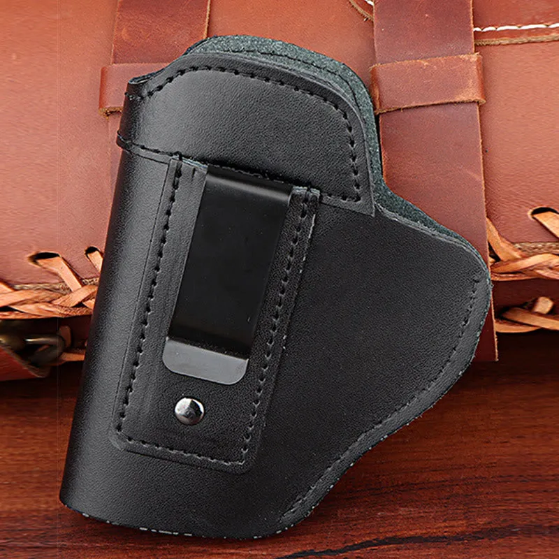 Outdoor Tactical Leather Holster Cowhide Invisible Quick Pull Holster Carrying Gun Holster