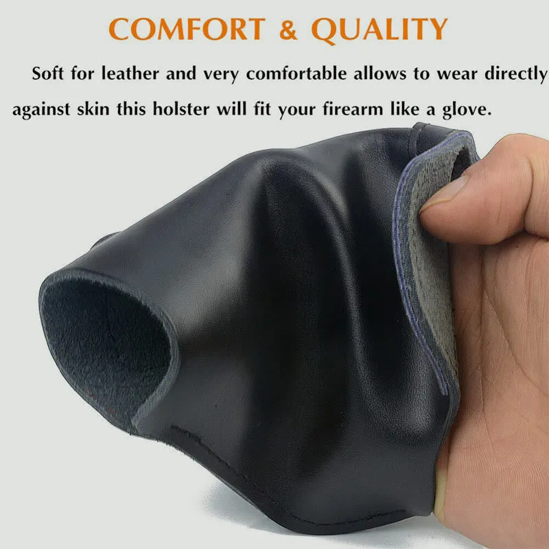 Outdoor Tactical Leather Holster Cowhide Invisible Quick Pull Holster Carrying Gun Holster