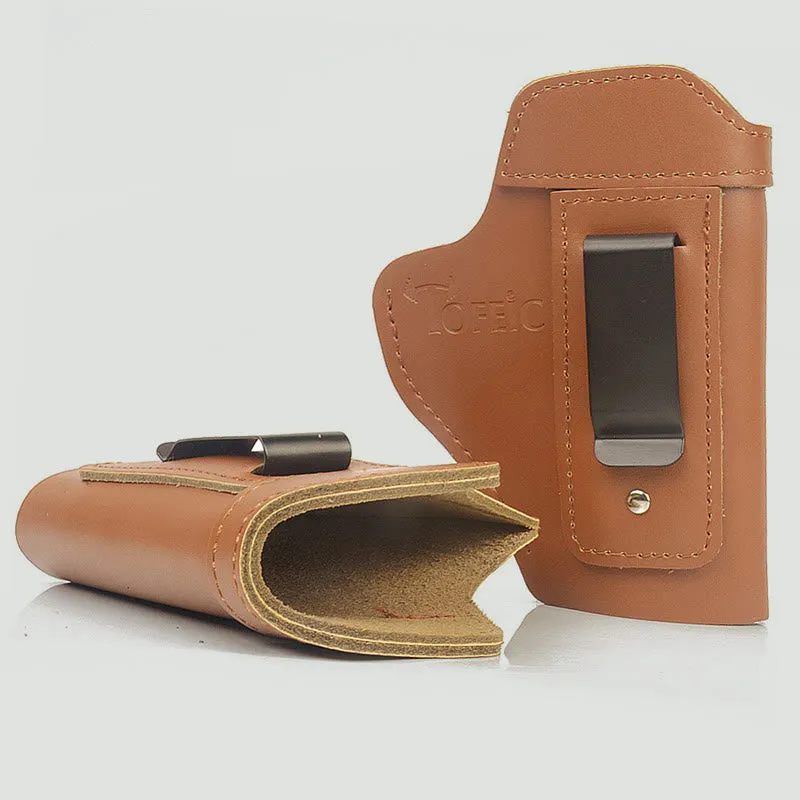 Outdoor Tactical Leather Holster Cowhide Invisible Quick Pull Holster Carrying Gun Holster