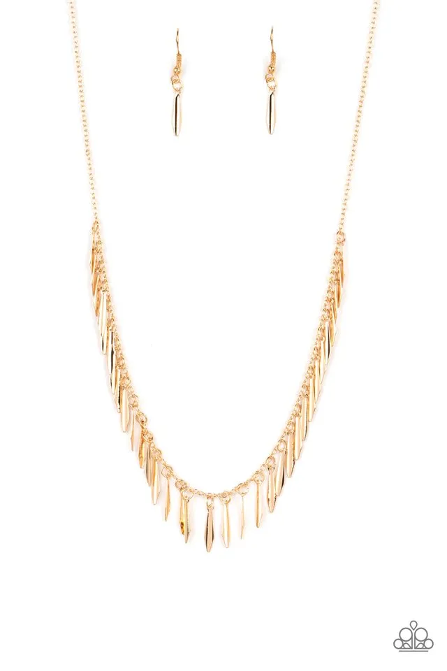 Paparazzi Necklace ~ Striking Sheen - Gold