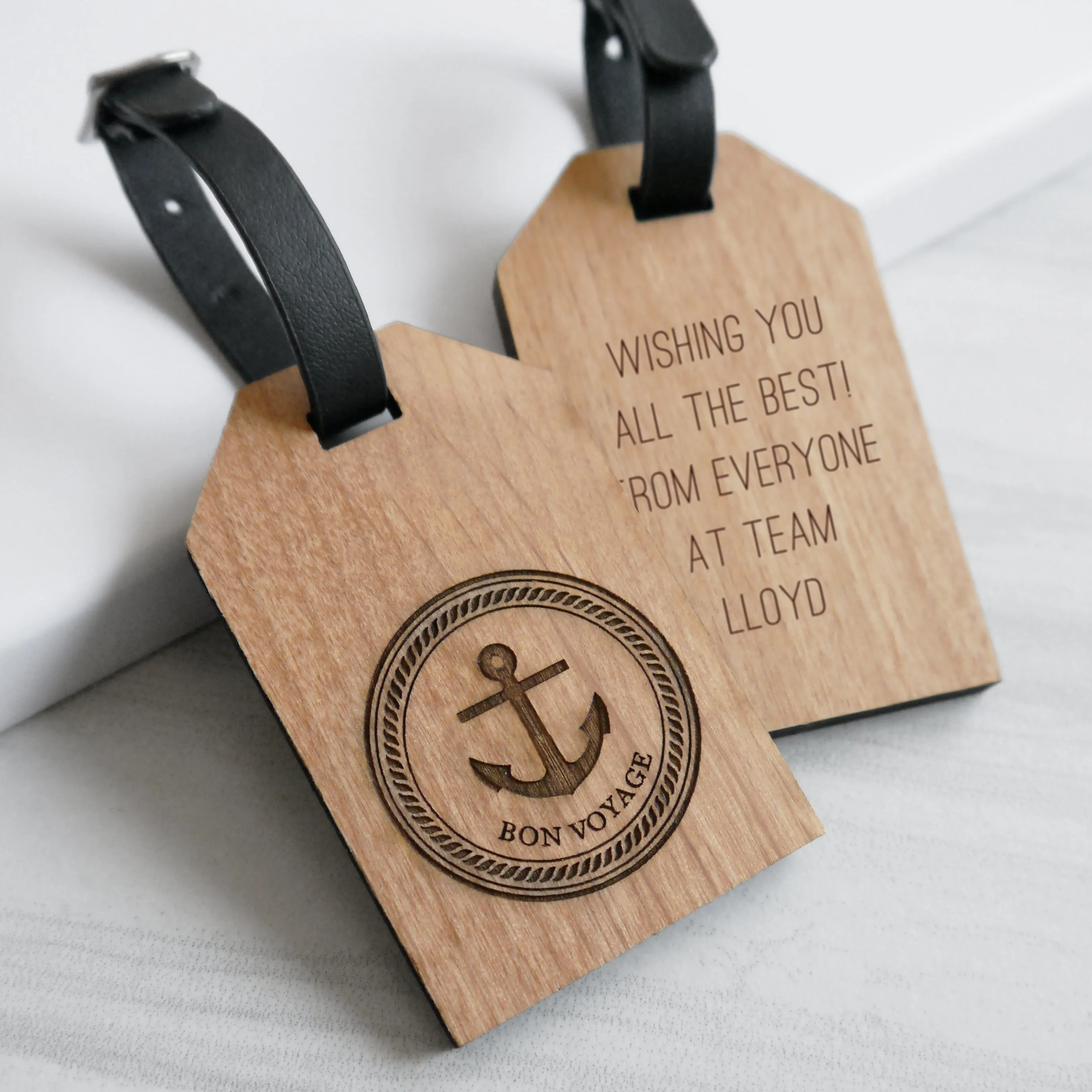 Personalised Bon Voyage Luggage Tag