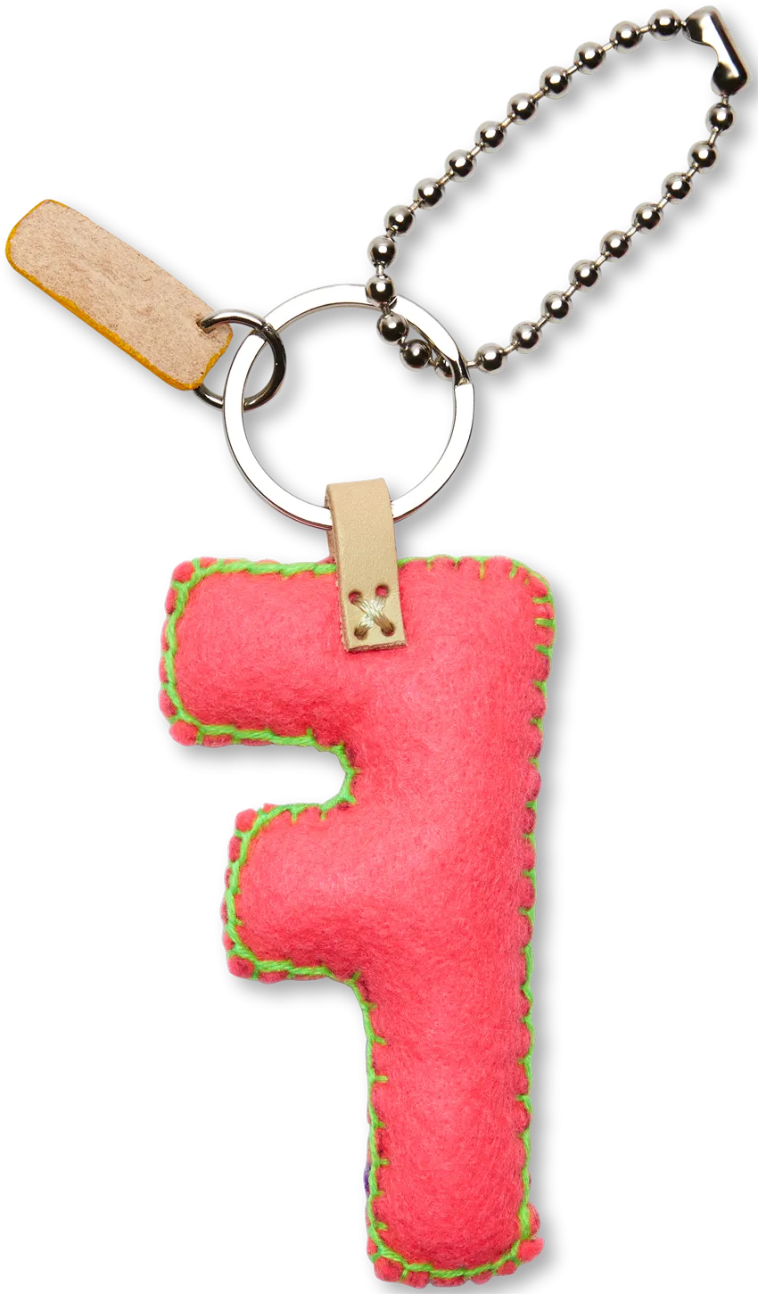 Pink Felt Alphabet Charms