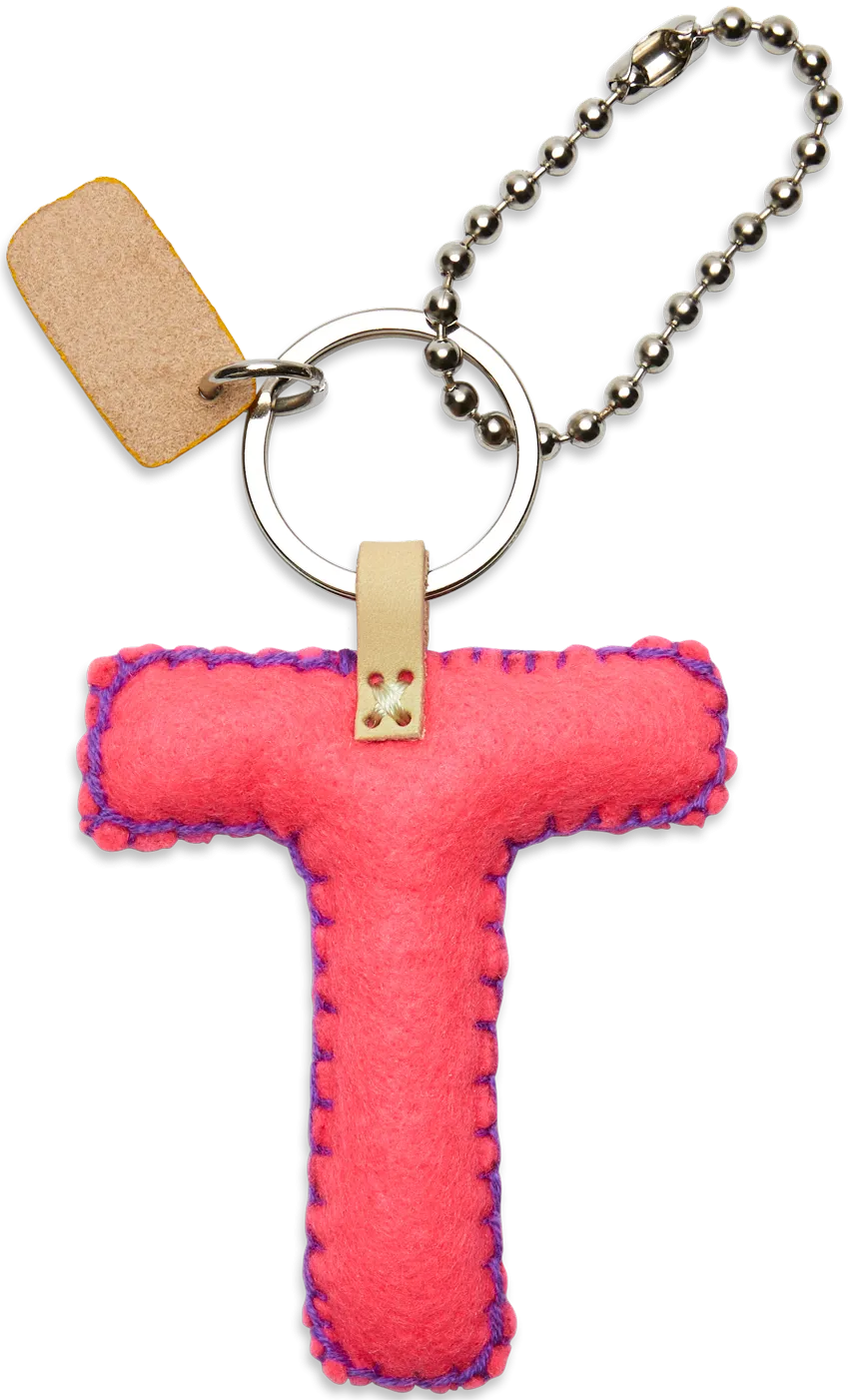 Pink Felt Alphabet Charms