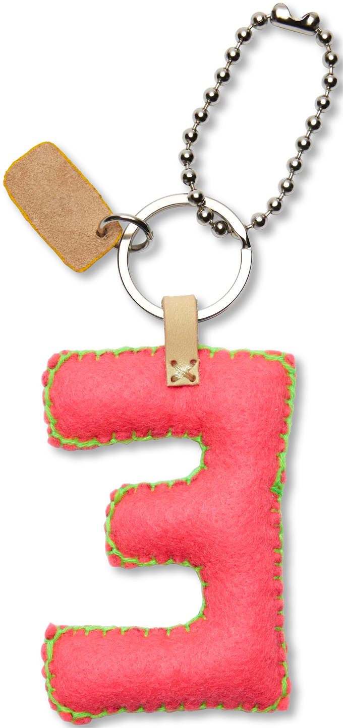 Pink Felt Alphabet Charms