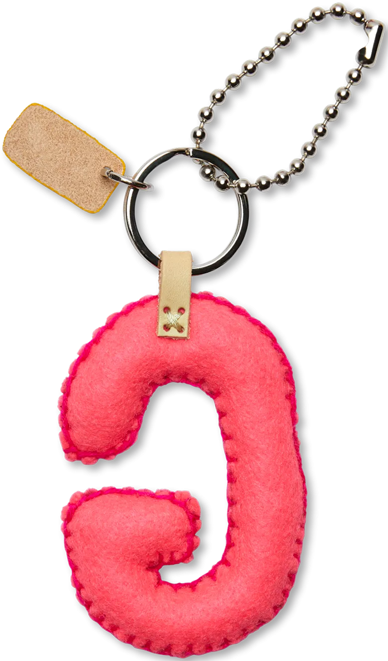 Pink Felt Alphabet Charms