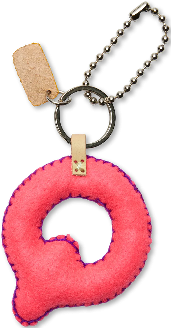 Pink Felt Alphabet Charms