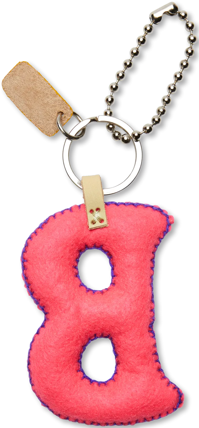 Pink Felt Alphabet Charms