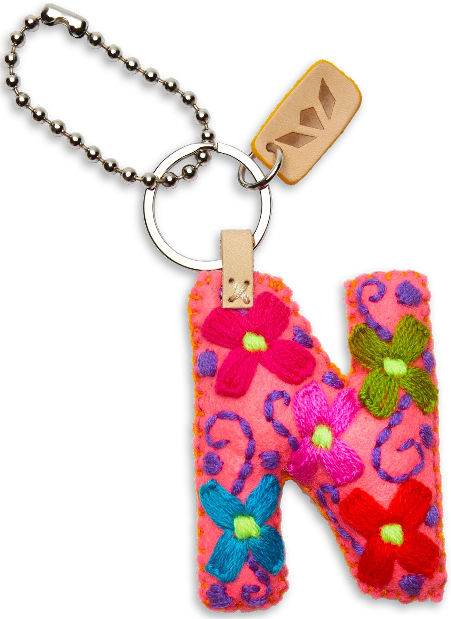Pink Felt Alphabet Charms
