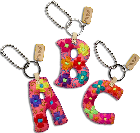 Pink Felt Alphabet Charms
