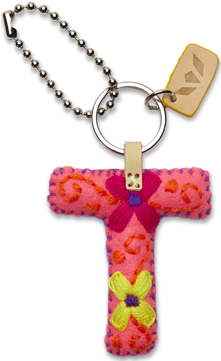 Pink Felt Alphabet Charms