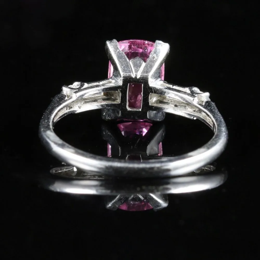 Pink Sapphire Diamond Ring 14Ct 3Ct Pink Sapphire
