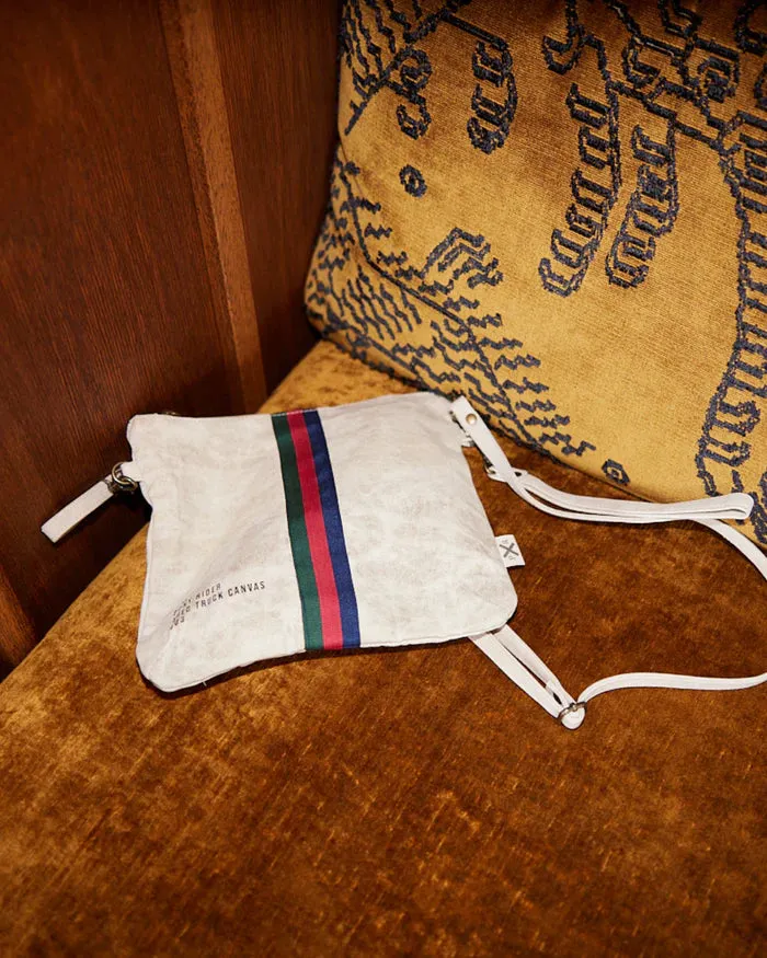 PONY RIDER - Escape Clutch Bag with Strap - NATURAL
