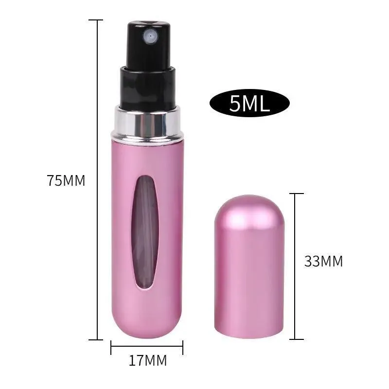 Portable Perfume Atomizer: Travel-friendly Refillable Aluminum Spray Bottle