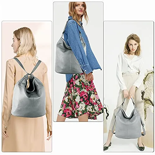 Purse for Women Convertible Backpack Purses and Handbags Crossbody Shoulder Bag - Grey