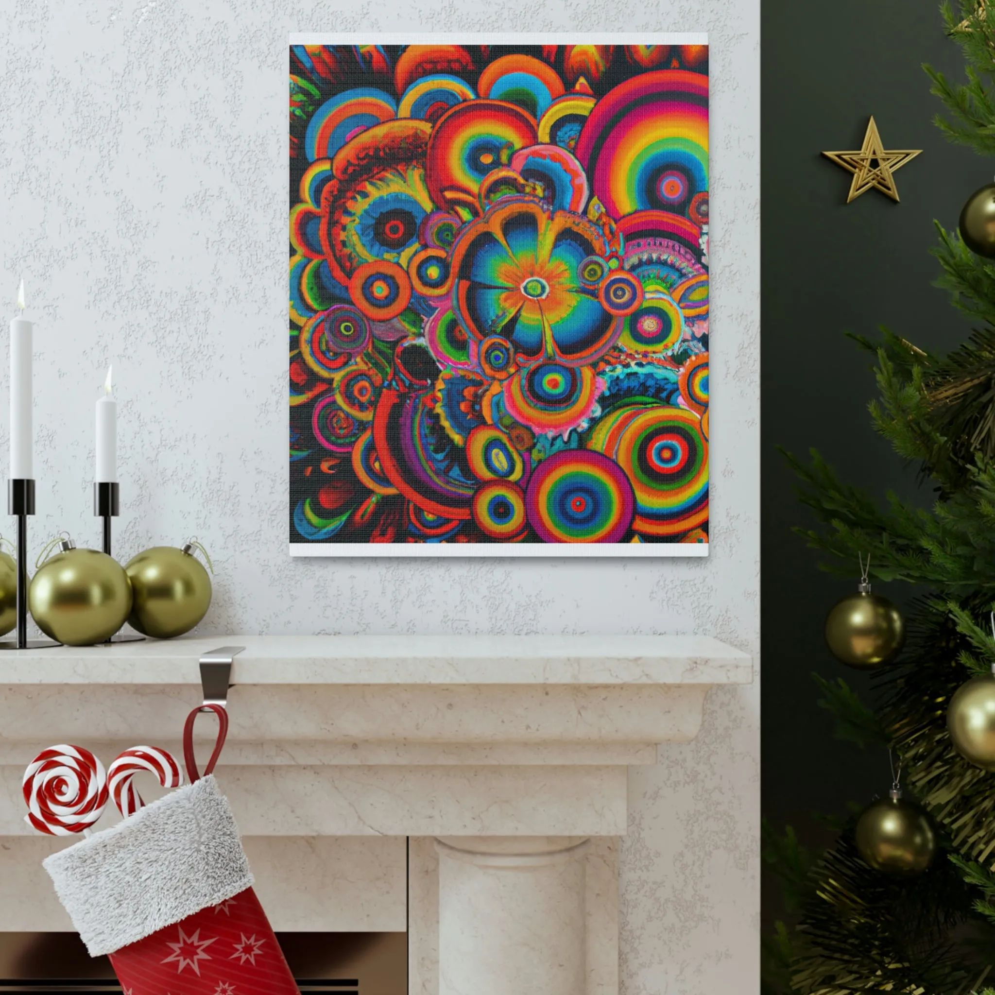 "Psychedelic Petals" - Canvas