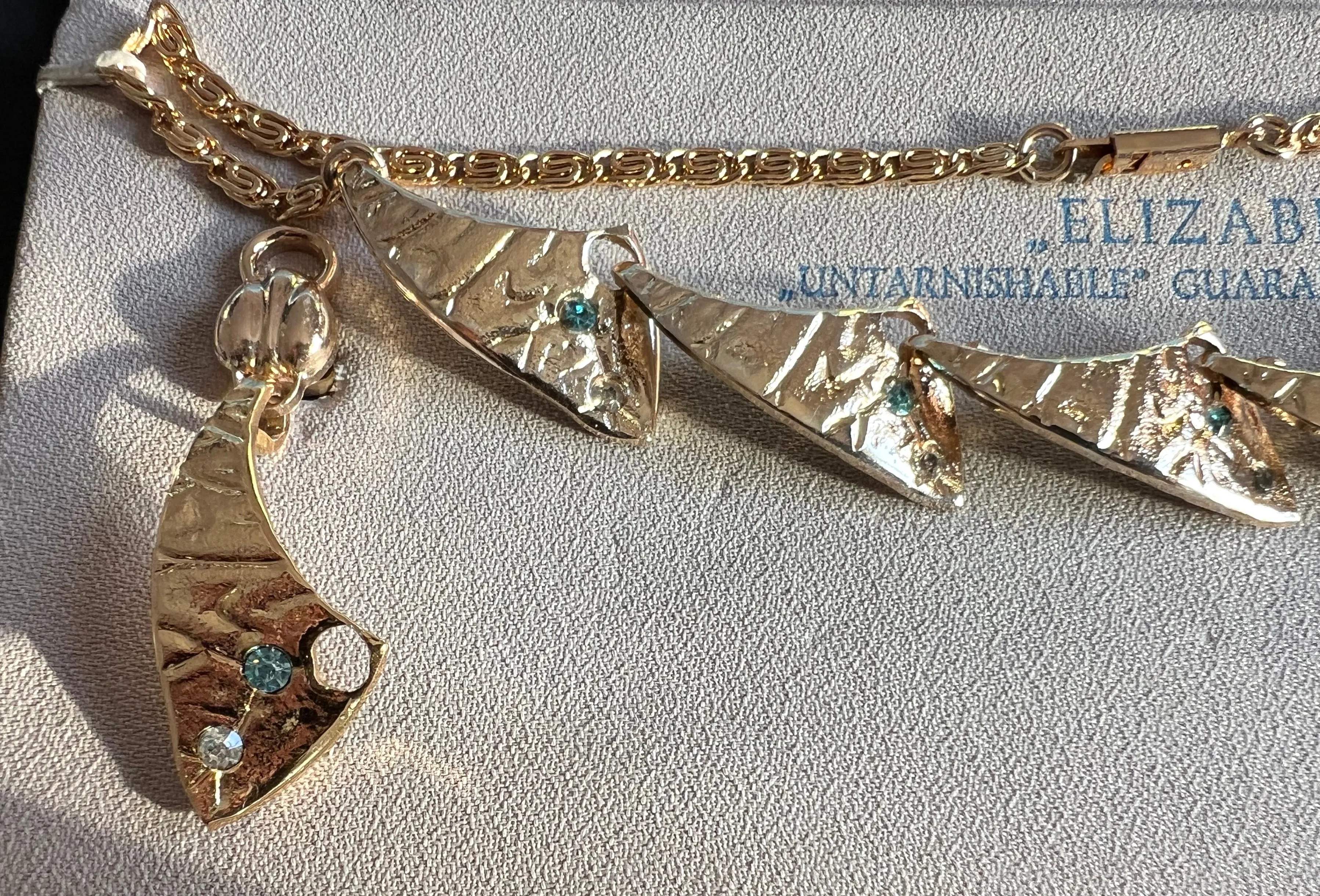 Rather Striking Mid Century Necklace and Clip On Earrings Set